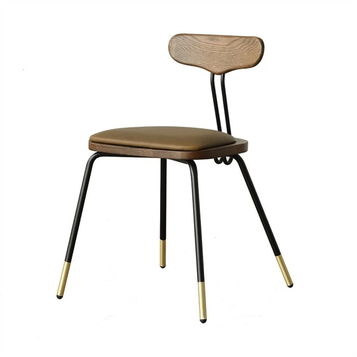 Industrial Faux Leather Armless Dining Chair