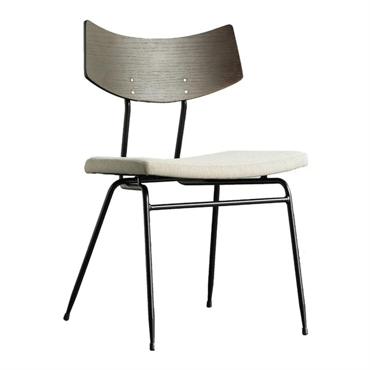 Dining Chair in Brown Leather