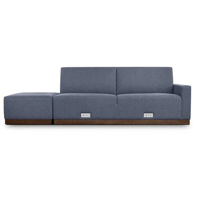 HIE Marineblaues Sofagarnitur aus Stoff